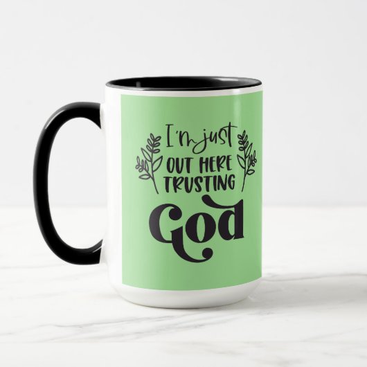 Christliches Sprichwort l Truhen Gottes l Kaffee Tasse (Links)