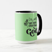 Christliches Sprichwort l Truhen Gottes l Kaffee Tasse (VorderseiteRechts)