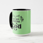 Christliches Sprichwort l Truhen Gottes l Kaffee Tasse (Vorderseite Links)