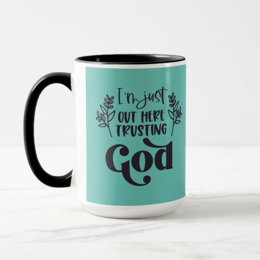 Christliches Sprichwort l Truhen Gottes l Kaffee Tasse (Links)