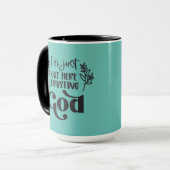 Christliches Sprichwort l Truhen Gottes l Kaffee Tasse (Vorderseite Links)