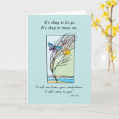 Christliches Sprichwort verabschiedet Ende des Leb Karte (Gelbe Blume)