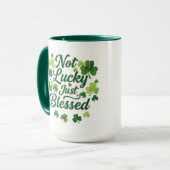 Christliches St. Patrick’s Day Kleeblatt Gesegnet Tasse (Vorderseite Links)