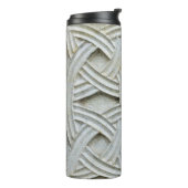 Christliches Stone Carving Altes Muster Thermosbecher (Nach links gedreht)