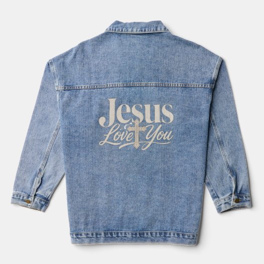 Christliches Sublimationsdesign Jeansjacke (Rückseite)