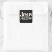 Christliches Sublimationsdesign Quadratischer Aufkleber (Tasche)