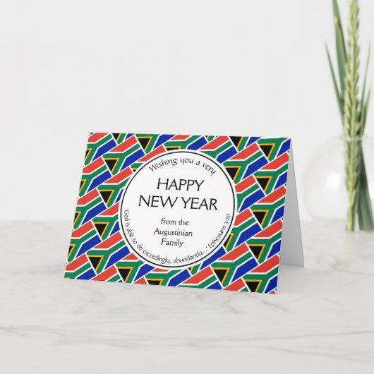 Christliches SÜDAFRIKA - Frohes Neues Jahr Feiertagskarte (Vorderseite)