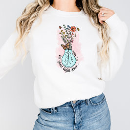 Christliches Sweatshirt mit leichter Shine gelasse