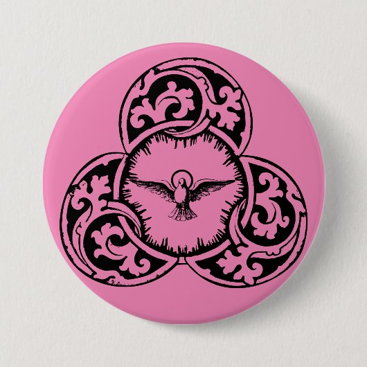 Christliches Symbol der Heiligen Geisttaube Button (Vorderseite)