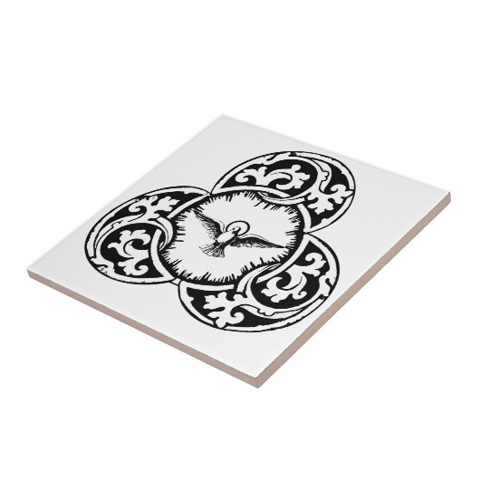 Christliches Symbol der Heiligen Geisttaube Fliese (Seite)