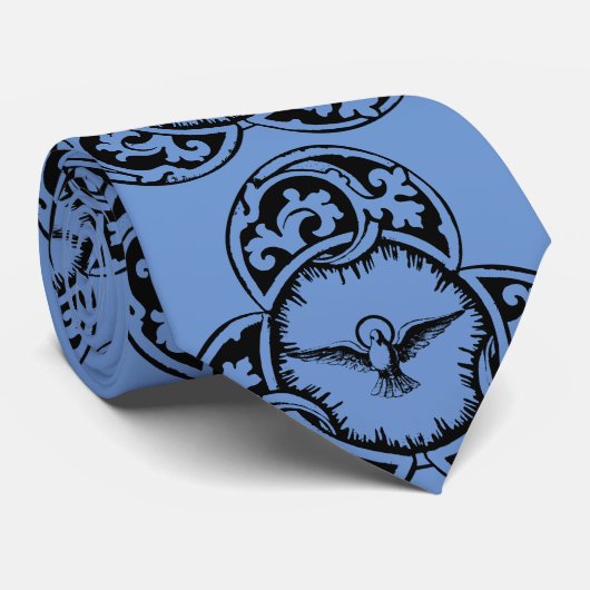 Christliches Symbol der Heiligen Geisttaube Krawatte (Gerollt)