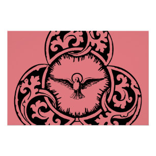 Christliches Symbol der Heiligen Geisttaube Poster