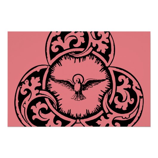 Christliches Symbol der Heiligen Geisttaube Poster (Vorderseite)
