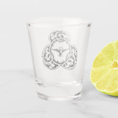 Christliches Symbol der Heiligen Geisttaube Schnapsglas (Rückseite)