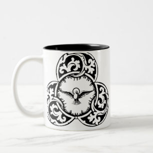 Christliches Symbol der Heiligen Geisttaube Zweifarbige Tasse