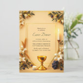 Christliches Symbol Elegantes religiöses Osterfest Einladung (Stehend Vorderseite)