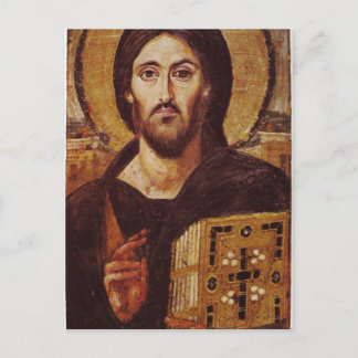 Christliches Symbol Jesus Christ Pantocrator Postkarte