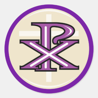 Christliches Symbol Runder Aufkleber