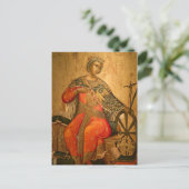 Christliches Symbol von St. Catherine Orthodox Postkarte (Stehend Vorderseite)