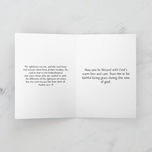 Christliches Sympathieausfalldesign Karte (Innenseite)