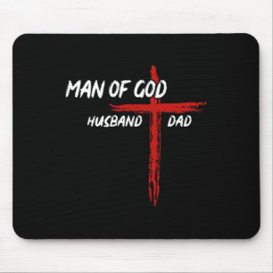 Christliches T-Shirt Mann Gottes Ehemann Vatertag  Mousepad