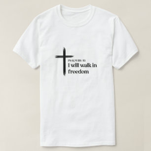Christliches T-Shirt Männer Psalm 119:45