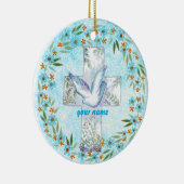 Christliches Taubenkreuz Keramik Ornament (Rechts)