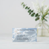 Christliches Themed Kreuz und Himmel Visitenkarte (Stehend Vorderseite)