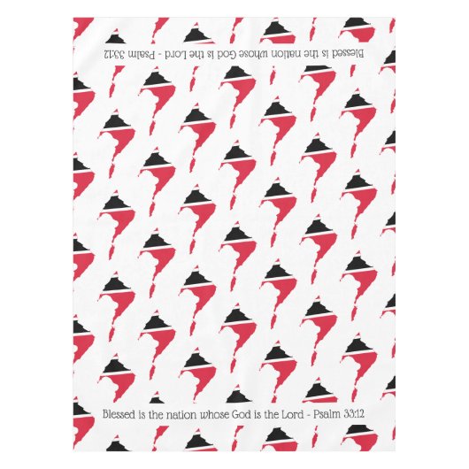 Christliches TRINIDAD & TOBAGO Gesegnetes Nation P Tischdecke (Vorderseite)