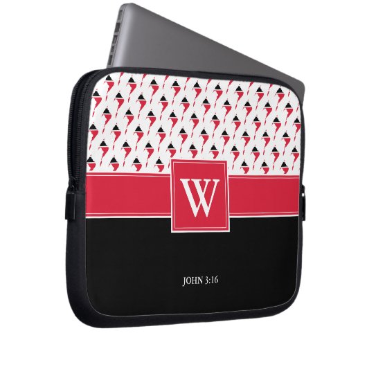 Christliches TRINIDAD TOBAGO Monogramm Laptopschutzhülle (Vorne Rechts)