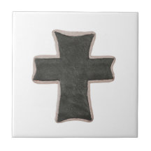 Christliches Trivet Cross-Image Lederdesign