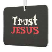 Christliches "Trust JESUS" Schwarz-weiß Autolufterfrischer (Links)