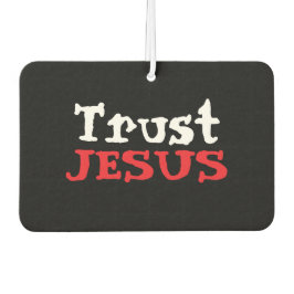Christliches "Trust JESUS" Schwarz-weiß Autolufterfrischer