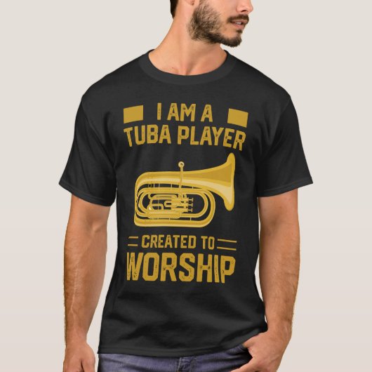 Christliches Tuba-Spieler-marschierendes Band-T - T-Shirt (Vorderseite)