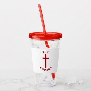 Christliches und nicht beschämendes Rotes Kreuz un Acryltrinkbecher