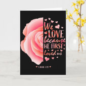 Christliches Valentins-Shirt-Geschenke für Kinder  Karte (Gelbe Blume)