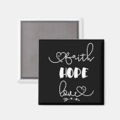 Christliches Valentinsgeschenk Rustikaler Glaube H Magnet (Vorderseite/Rückseite)