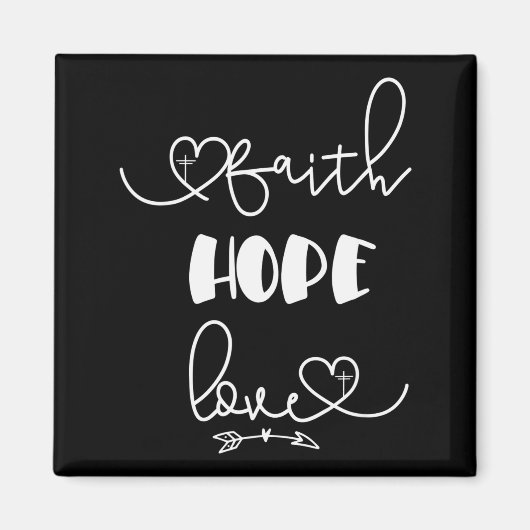 Christliches Valentinsgeschenk Rustikaler Glaube H Magnet (Vorne)