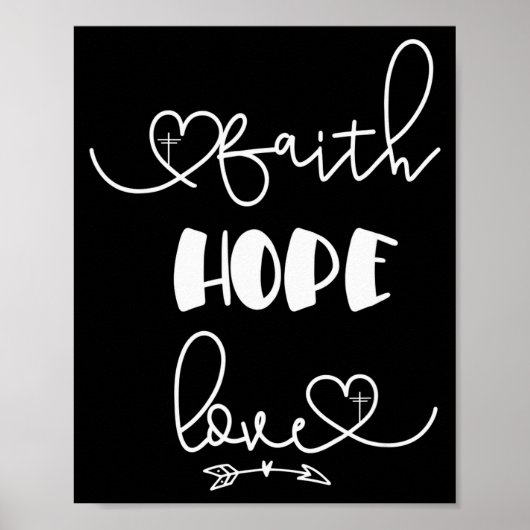 Christliches Valentinsgeschenk Rustikaler Glaube H Poster (Vorne)