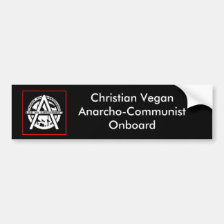 Christliches veganes Anarcho-Kommunistisches an Autoaufkleber