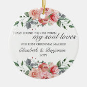 Christliches Verheiratetes Foto Keramik Ornament (Vorne)