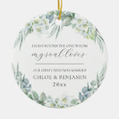 Christliches Verheiratetes Foto Keramik Ornament (Vorne)