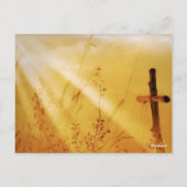 Christliches Vintages Land überqueren Hochzeit dan Postkarte (Rückseite)