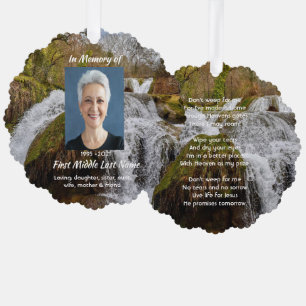 Christliches Wasserfall-Landschafts-Andenken Ornament Karte