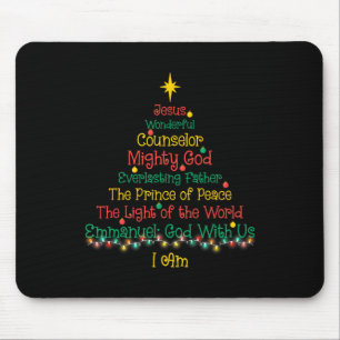 Christliches Weihnachten Jesus Bibel Namen Xmas Ba Mousepad
