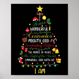 Christliches Weihnachten Jesus Bibel Namen Xmas Ba Poster