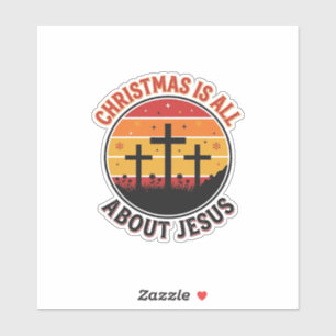 Christliches Weihnachten Jesus Sonnenuntergang Kre Aufkleber