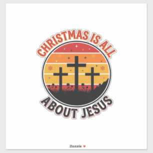 Christliches Weihnachten Jesus Sonnenuntergang Kre Aufkleber