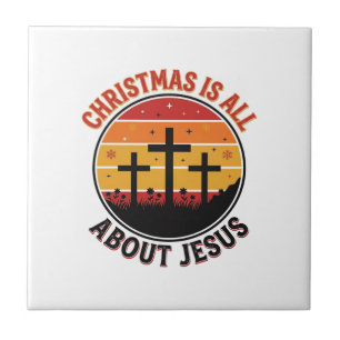 Christliches Weihnachten Jesus Sonnenuntergang Kre Fliese