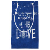 Christliches Weihnachtsangebot mit Lichtern Kleine Geschenktüte (Vorderseite)